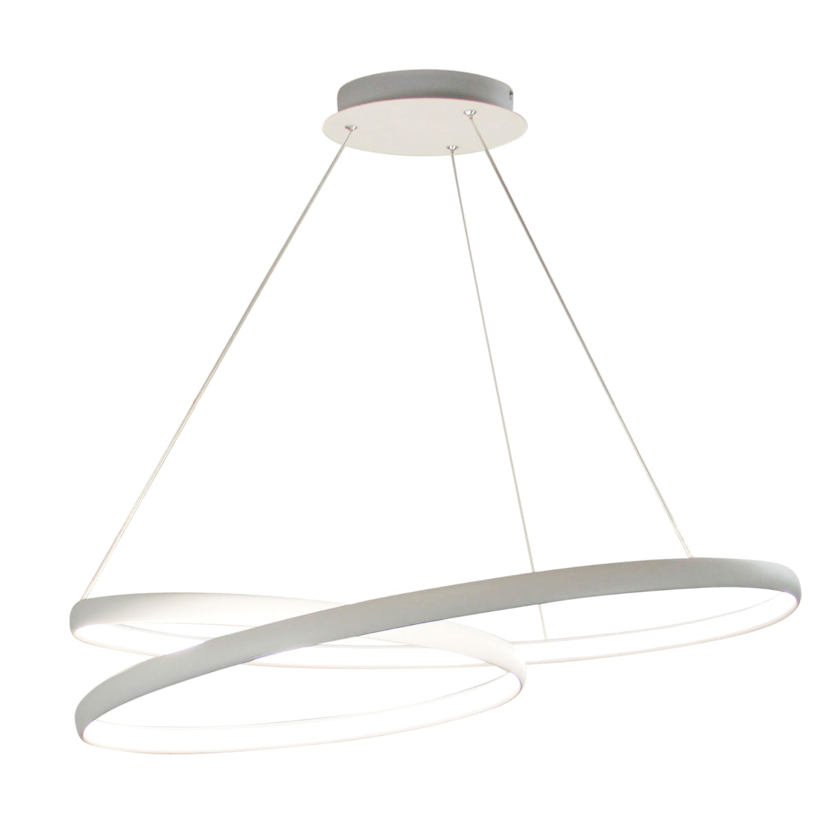 Modern Tricolour LED Spiral Pendant - Infinity Cts White
