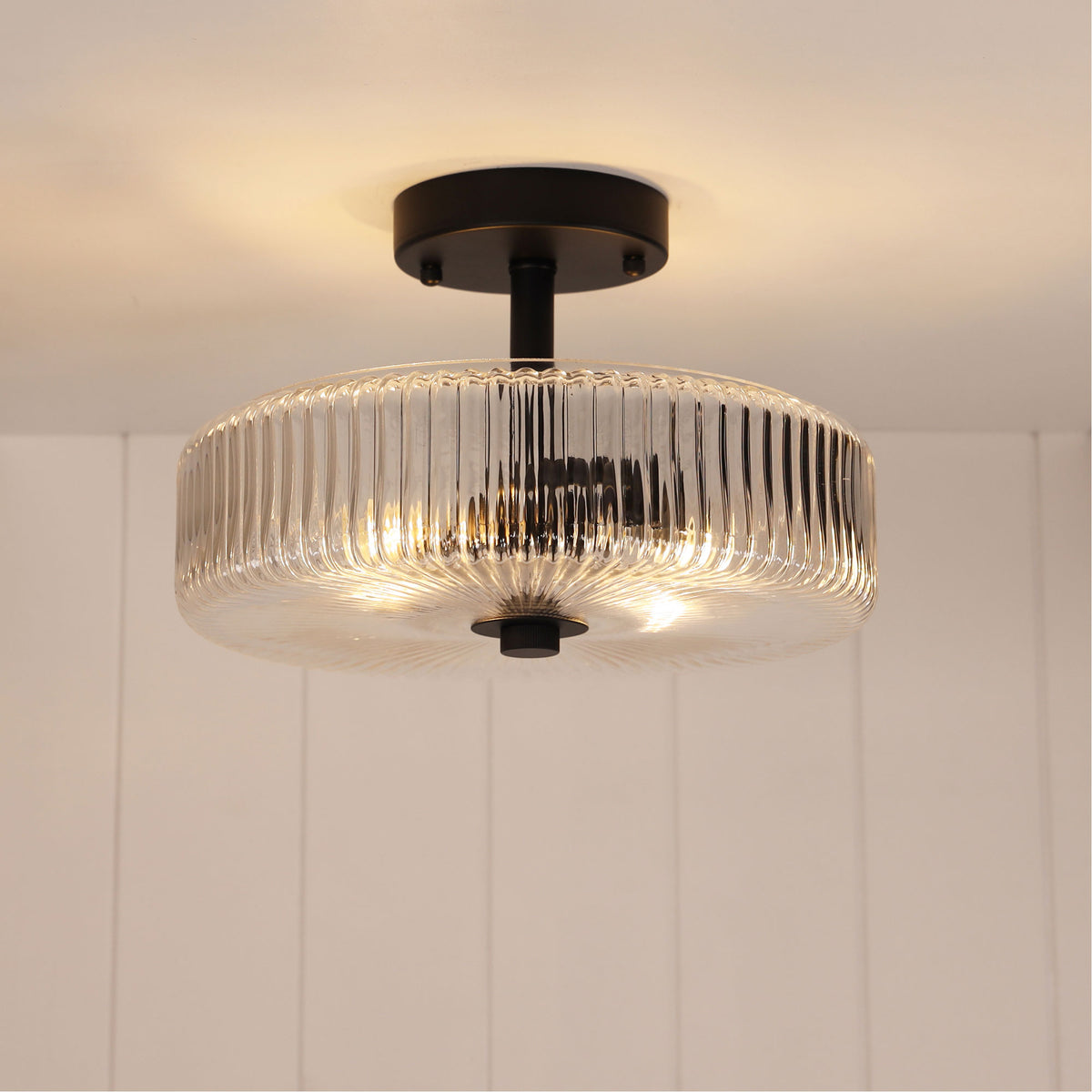 Ribbed Glass Ctc Pendant - Worth Black