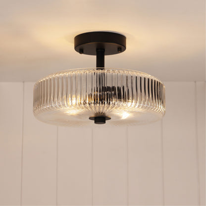 Ribbed Glass Ctc Pendant - Worth Black