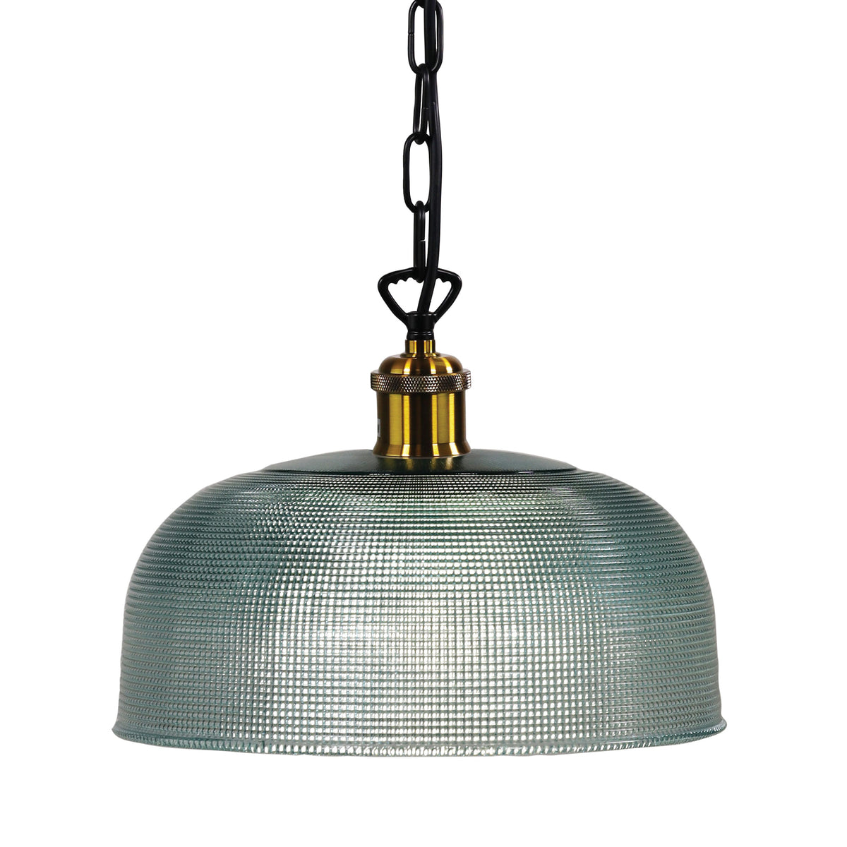 Retro Halophane Glass Pendant - Maison 27 Blue