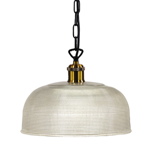 Retro Halophane Glass Pendant - Maison 27 Clear