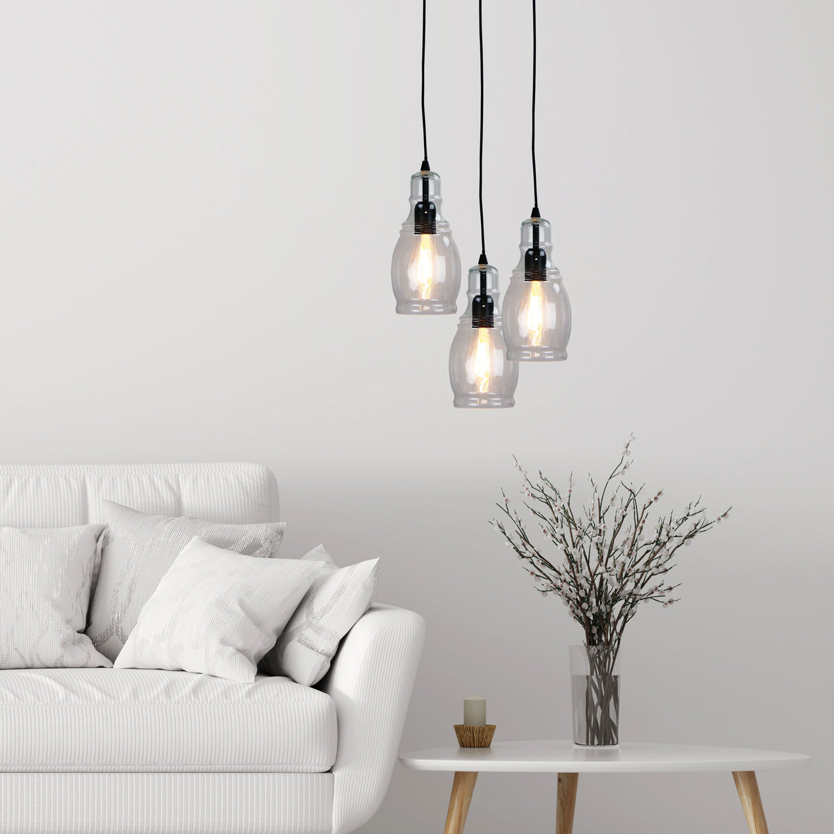 Clear Glass Single Pendant - Auburn.1