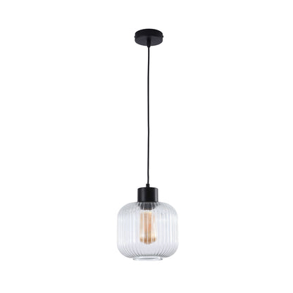 Ribbed Clear Glass Pendant - Miller 200