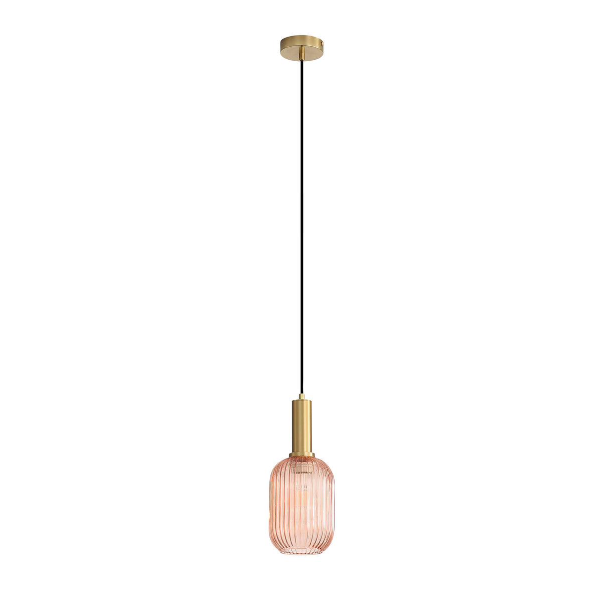 Ribbed Glass Pendant - Luxe.130 Rust
