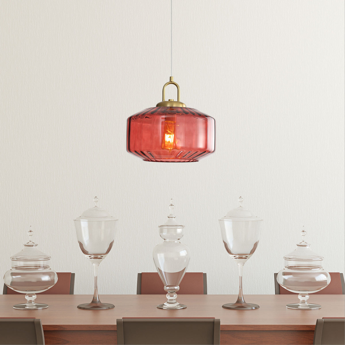 Geometric Glass Pendant - Clarise Rose