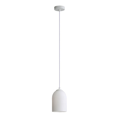 Ribbed Glass Pendant - Arley Pendant White