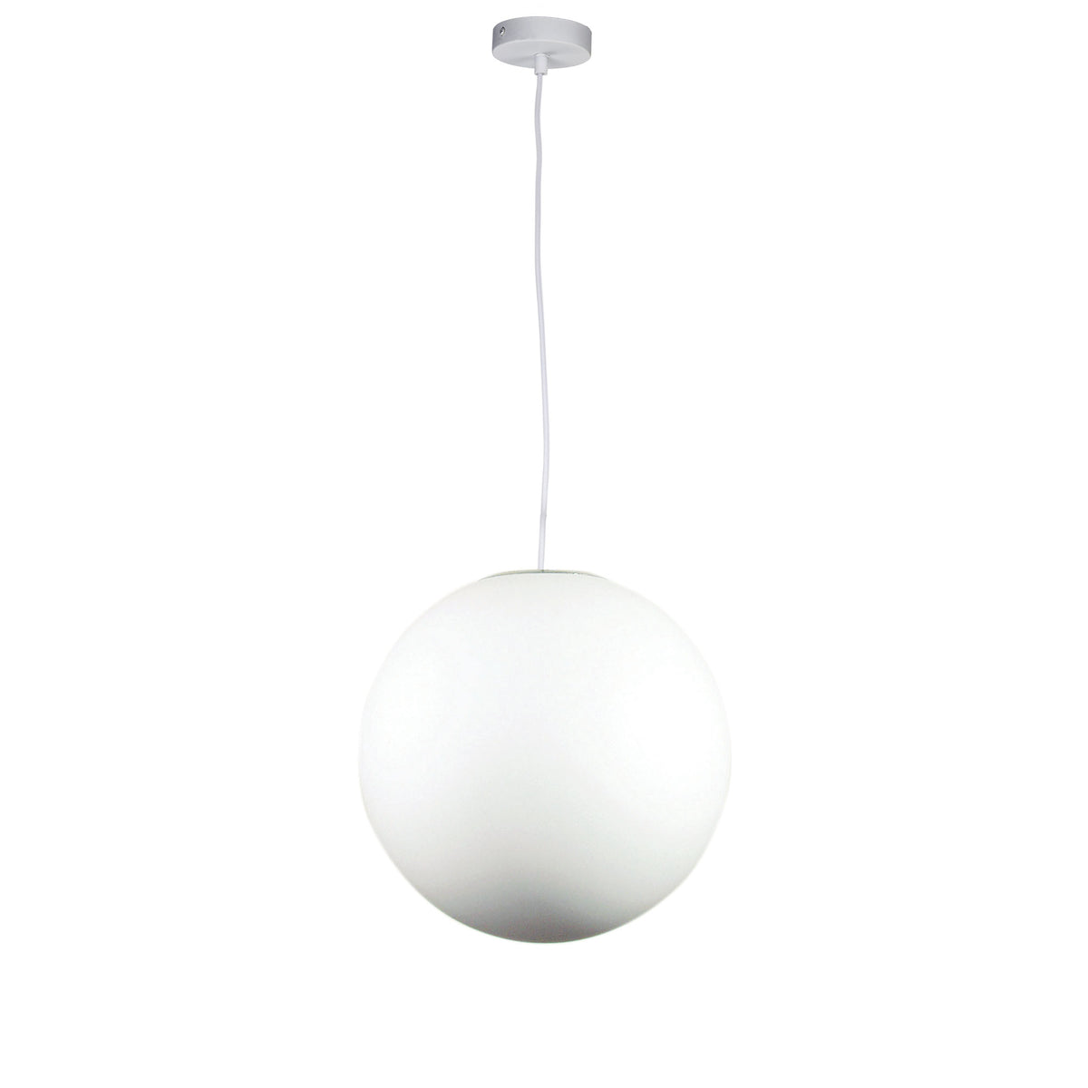 White Acrylic Sphere Pendant - Phase 30