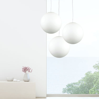 White Acrylic Sphere Pendant - Phase 30
