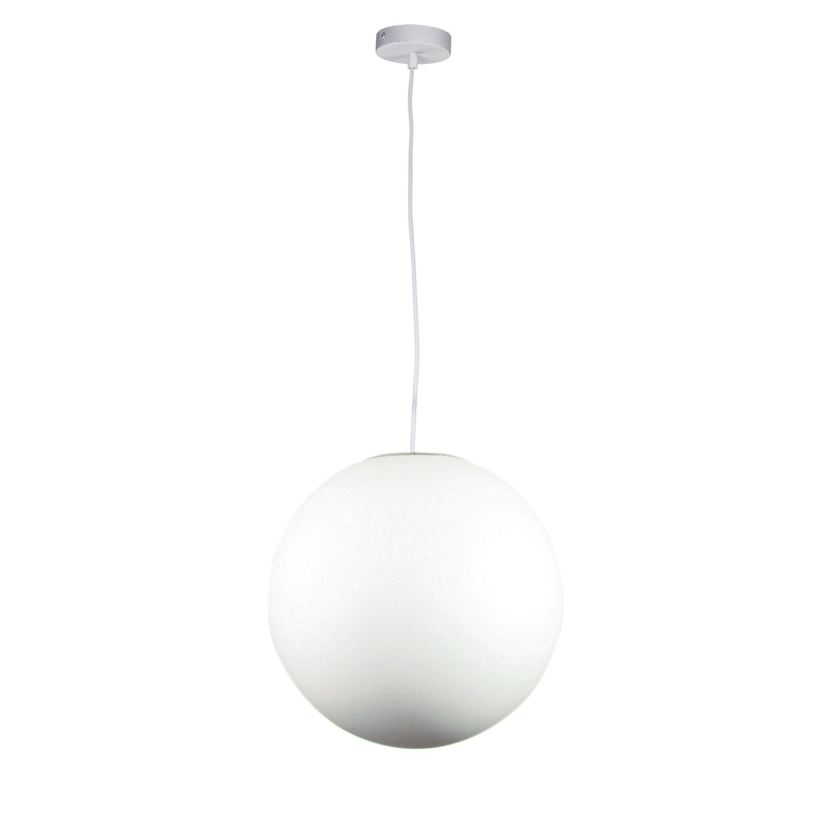 White Acrylic Sphere Pendant - Phase 40