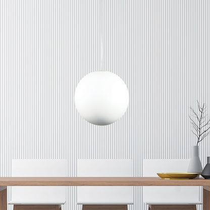 White Acrylic Sphere Pendant - Phase 40