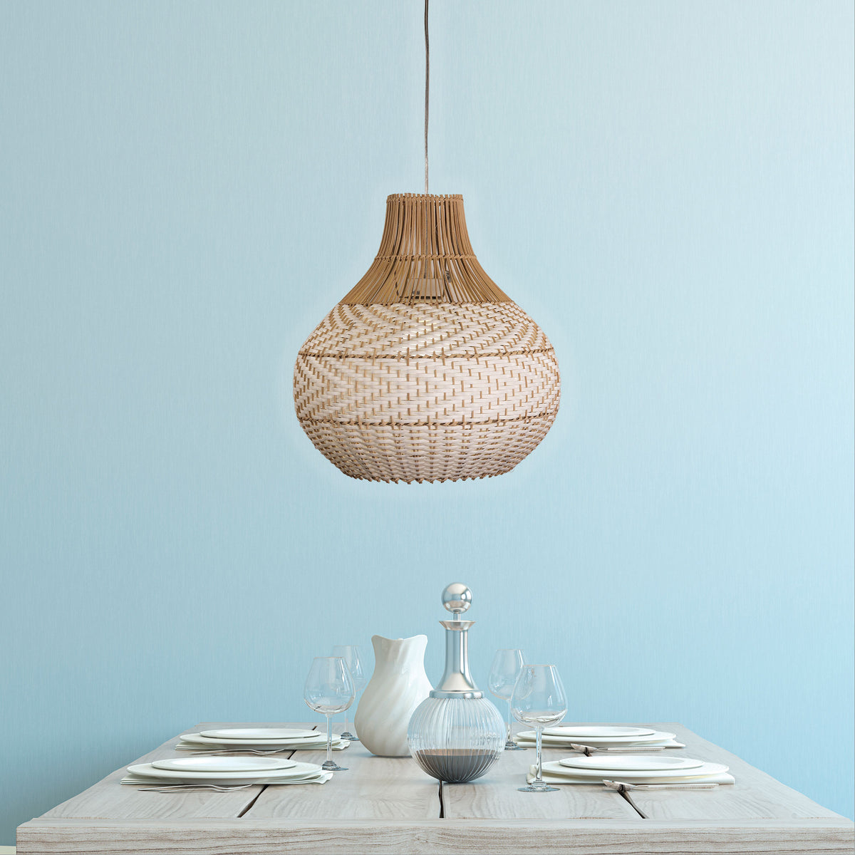 45cm Cane Pendant Shade - Palu Shade