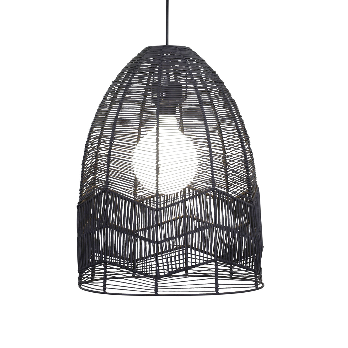 Black Cane Pendant Shade Only - Serang 35 Black