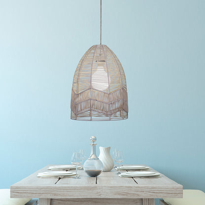 White Cane Pendant Shade Only - Serang 35 White