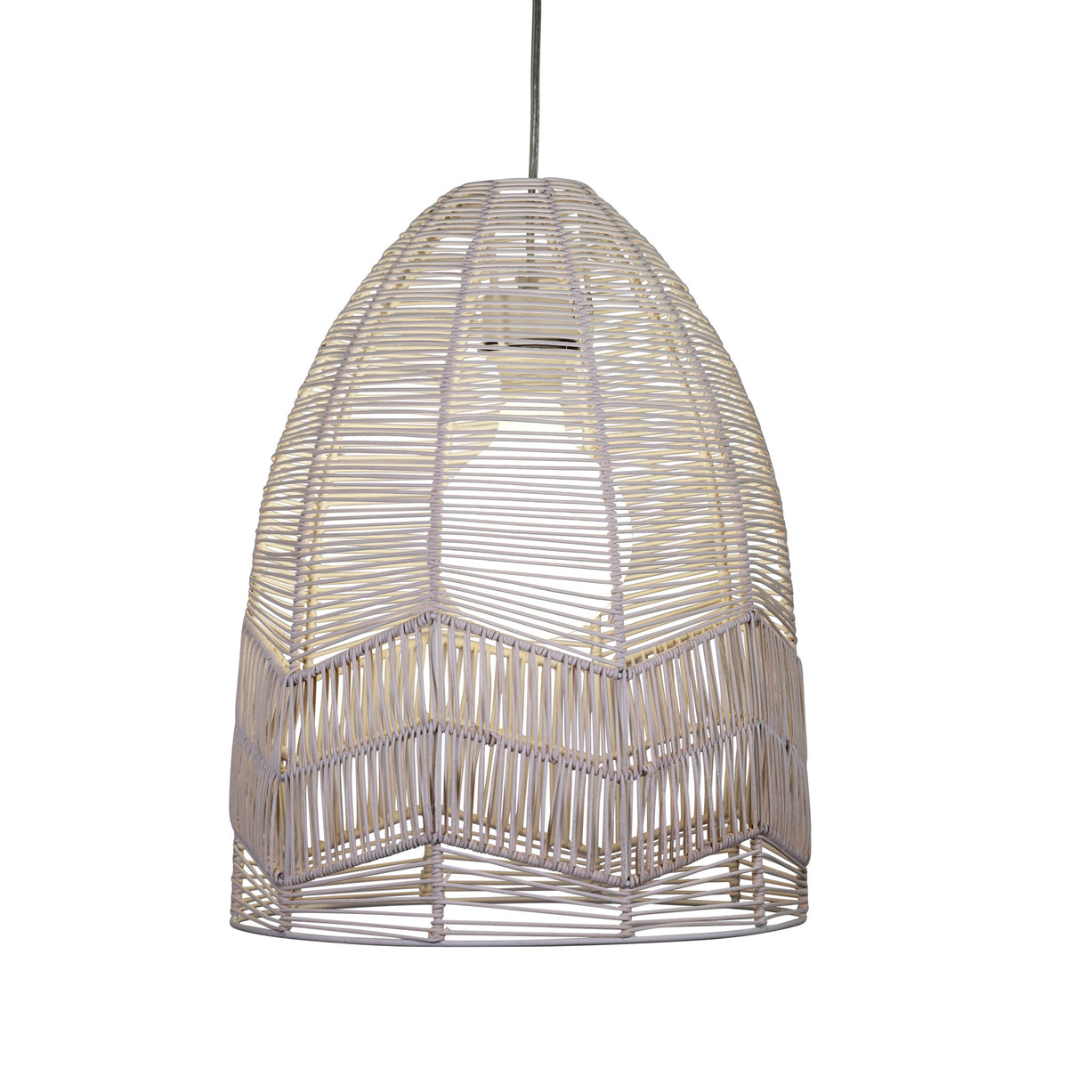 White Cane Pendant Shade Only - Serang 35 White