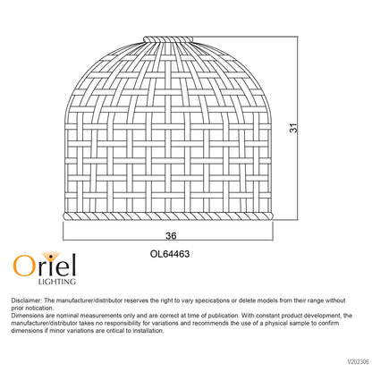 Hand Woven Cane Shade Only - Batur Shade
