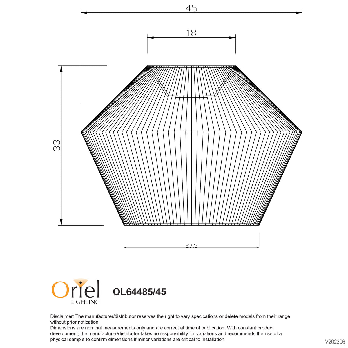 String Shade Only - Padang 45 Shade