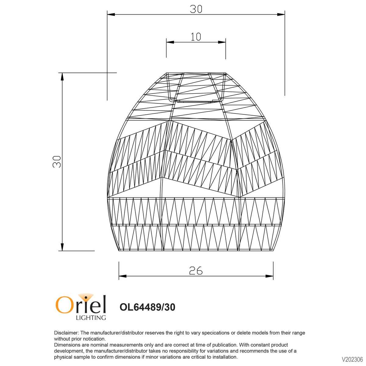 Natural String Shade Only - Kupang 30 Shade