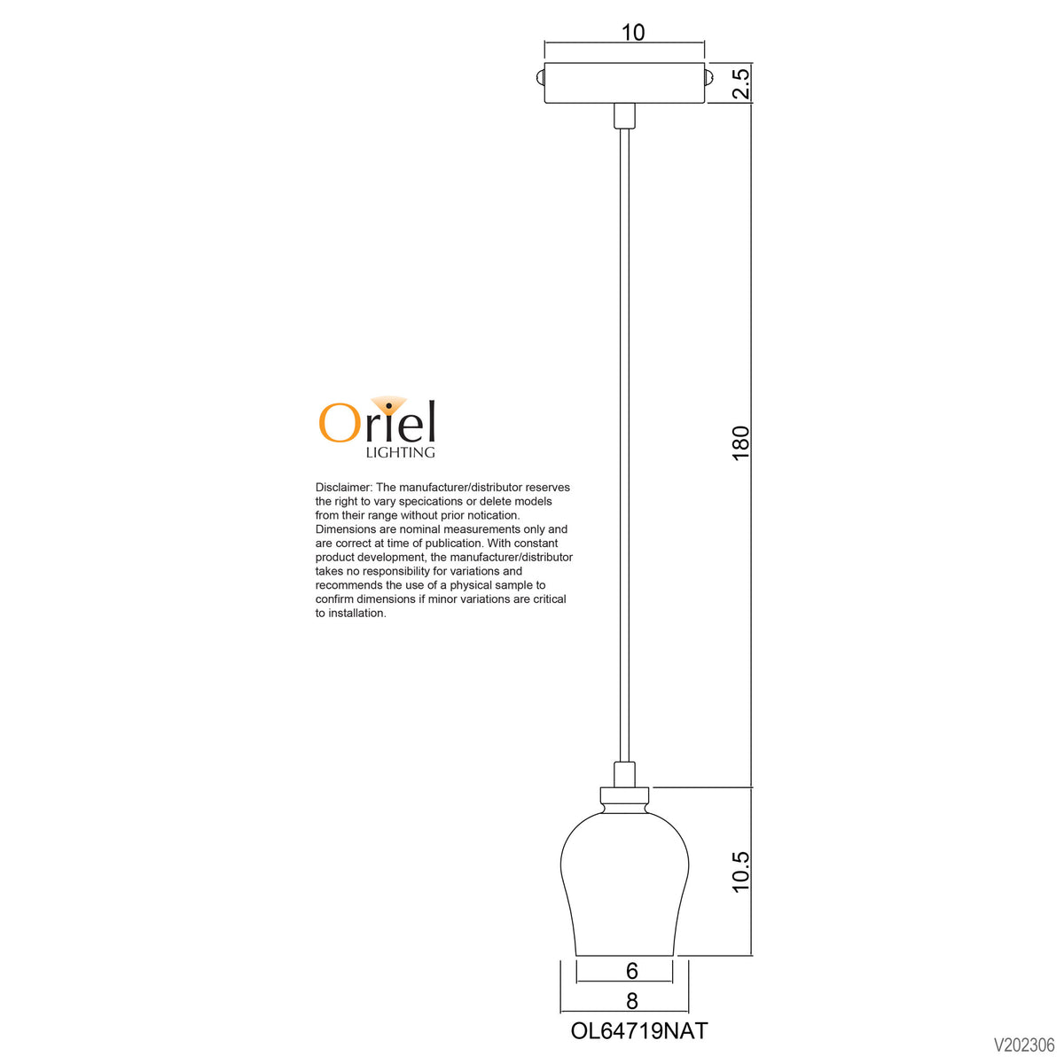 Timber and Cloth Cord Suspension 180cm - Bud