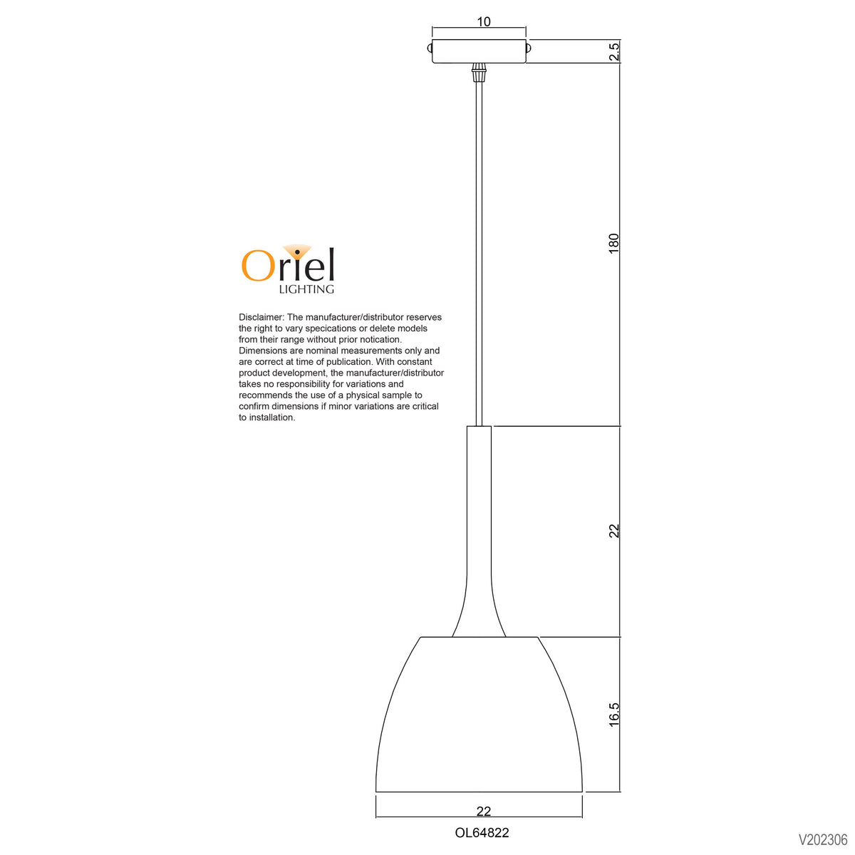 Urban Retro Industrial Style Pendant Black - Malt 22 Black