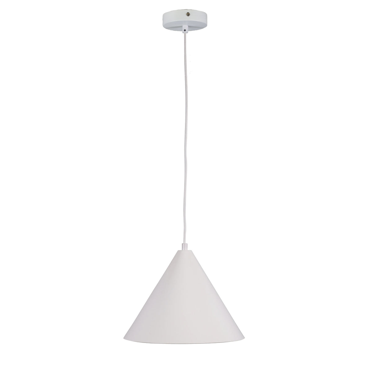 Stylish Conical White Pendant - Conic.28 White