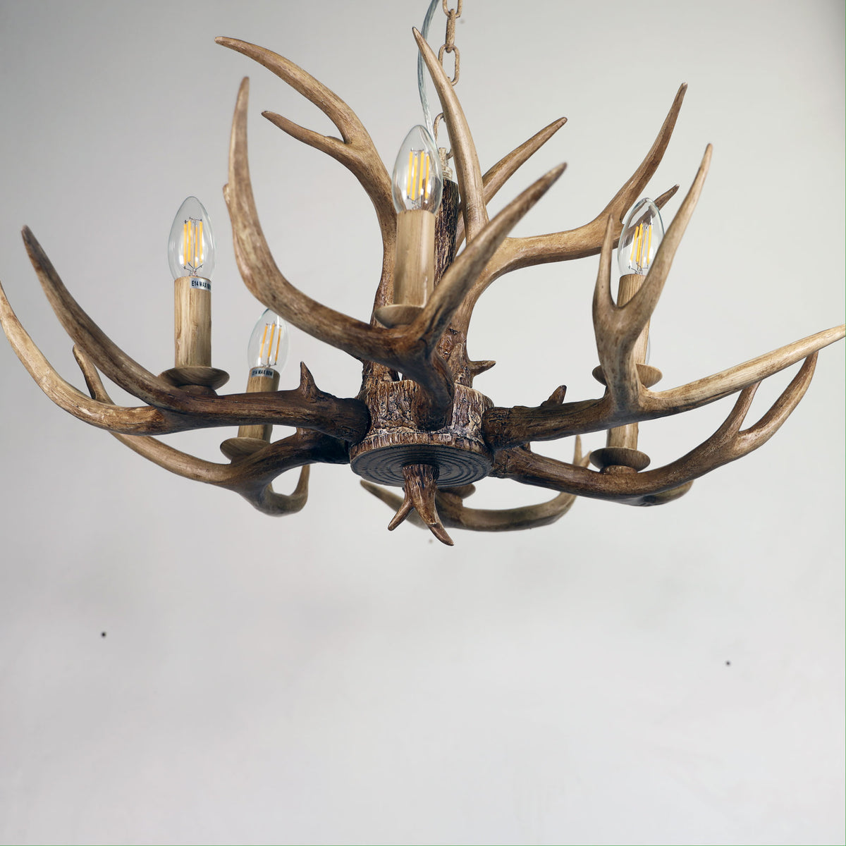 Deer Antler Designer Pendant - Hyort 6 Light Kd Version
