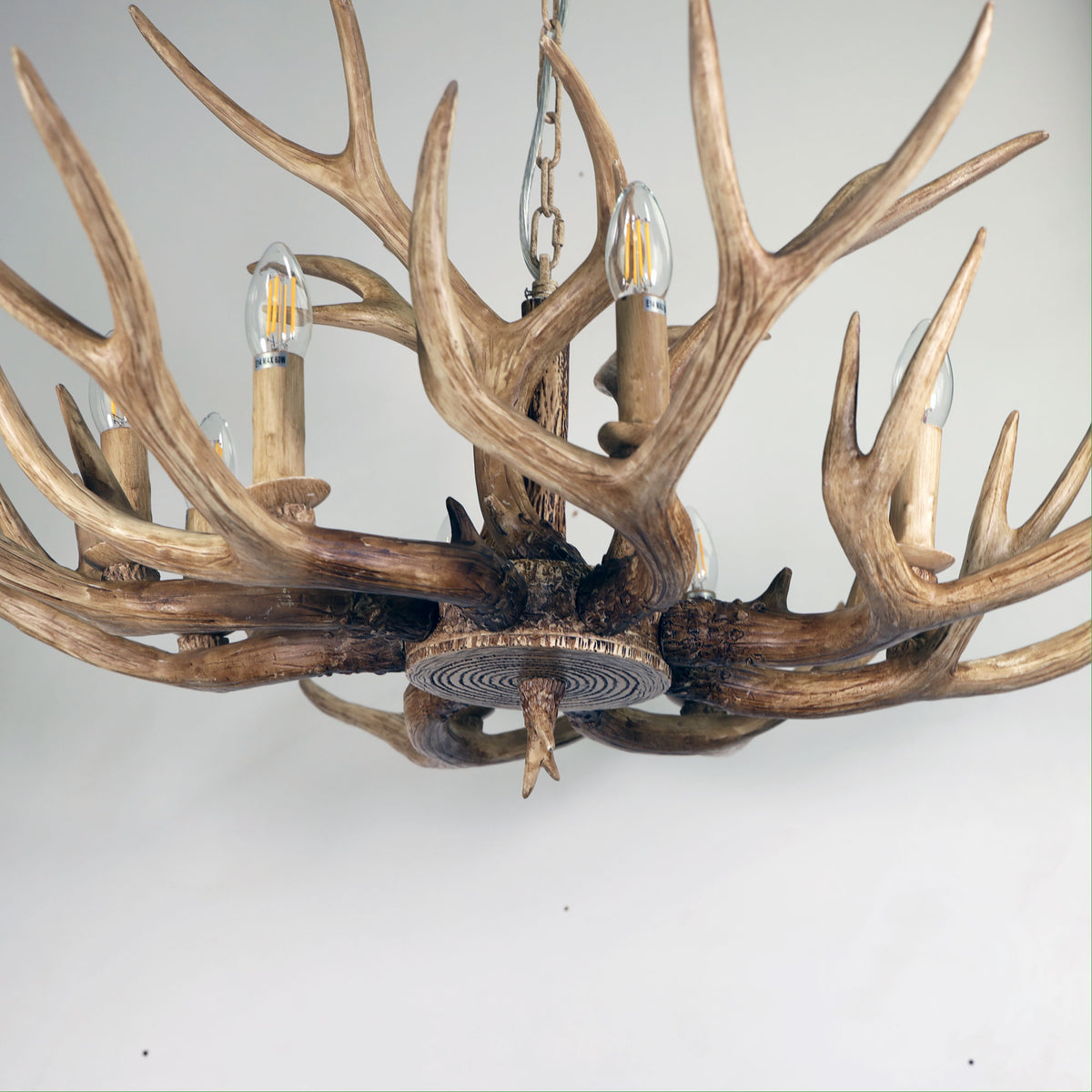 Deer Antler Designer Pendant - Hyort 8 Light Kd Version