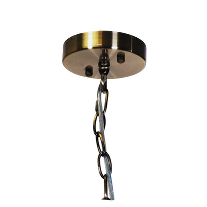 Traditional Glass Pendant - Rochester 5LT Antique Brass