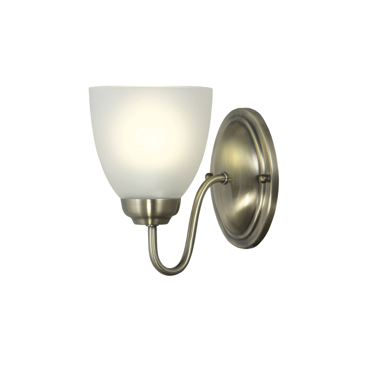Traditional Glass Wall Light - Rochester Wall Antique Brass