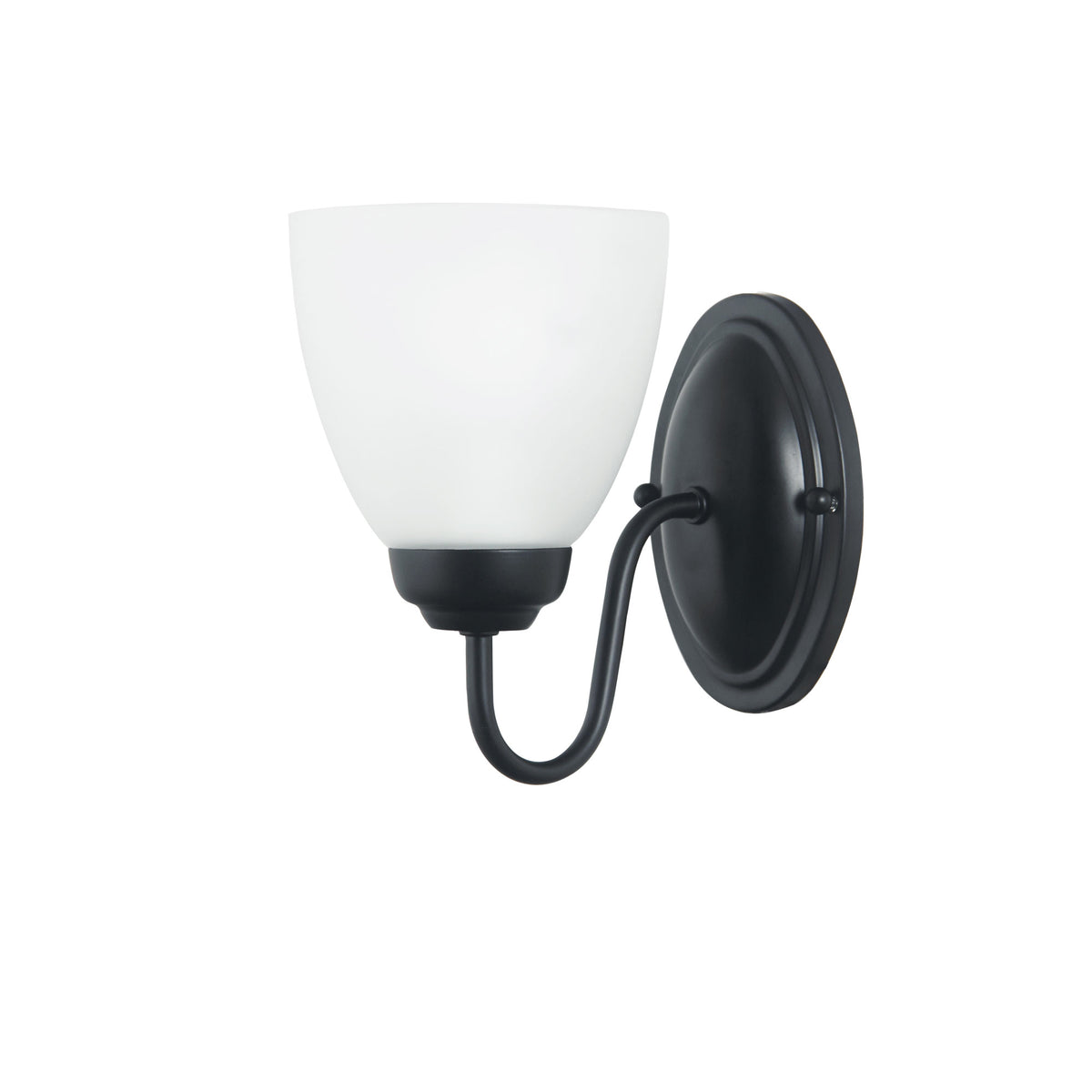 Traditional Glass Wall Light - Rochester Wall Black