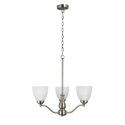 Traditional Glass Pendant - Rochester 3LT Antique Brass
