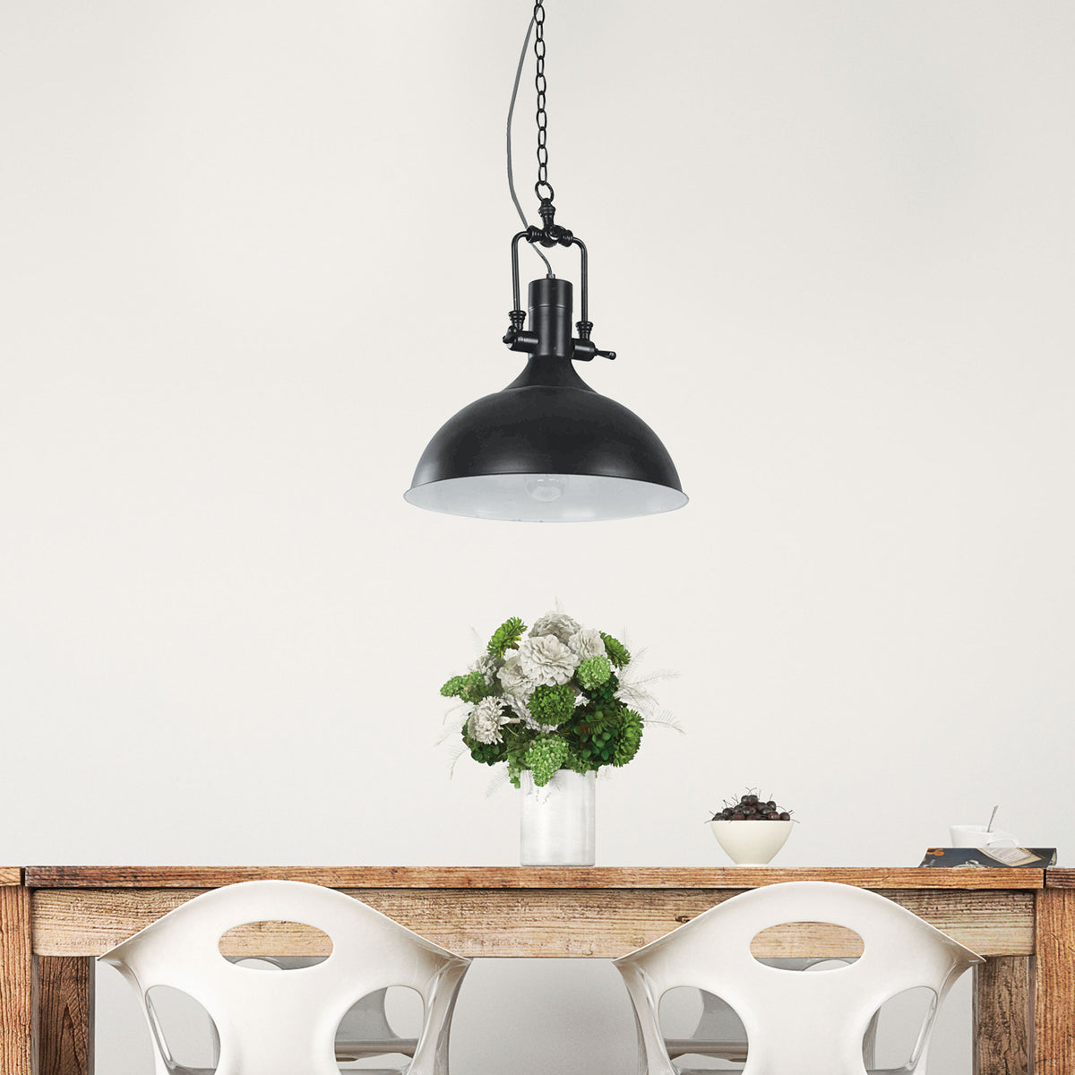 Urban Retro Industrial Style Black Pendant - Cottage