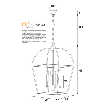 Metal Chandelier - Langdon