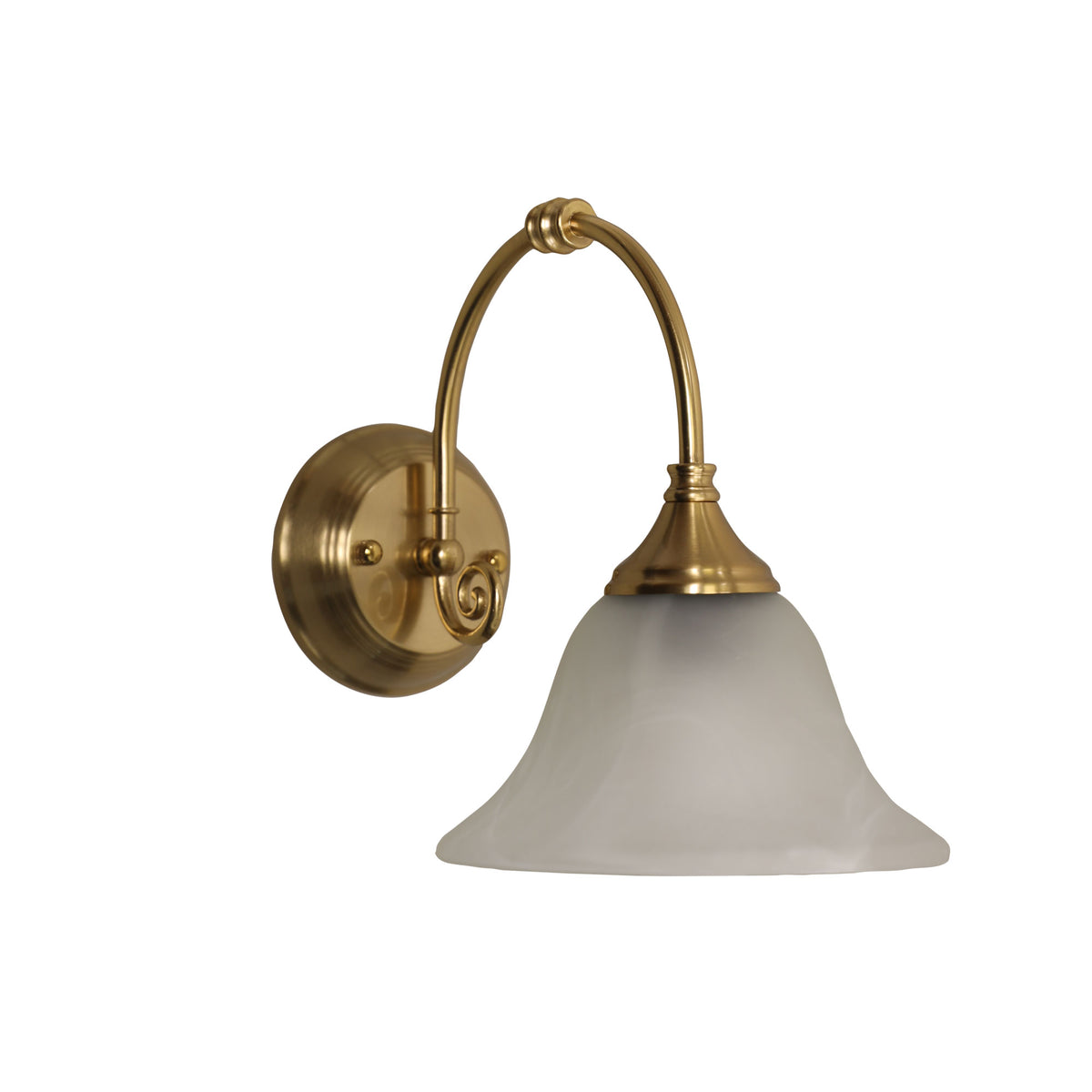 Sconce in Satin Brass - Woodgate Wall Light