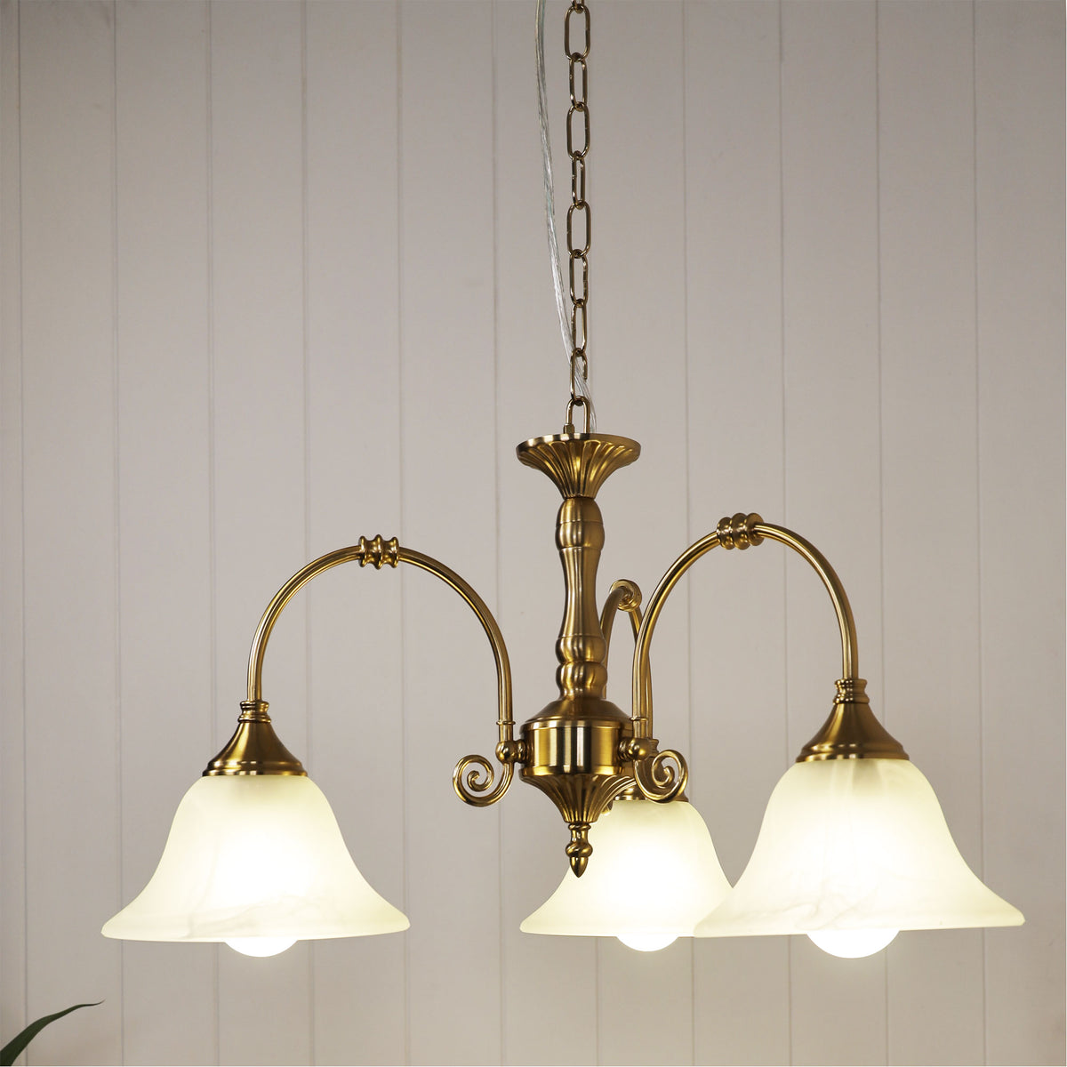 Classic in Satin Brass - Woodgate Pendant