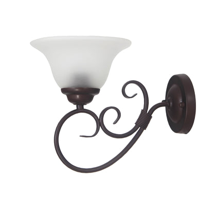 Bronze Traditional Frost Wall Light - Gaston II Wall Light Bronze