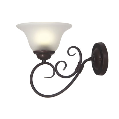 Bronze Traditional Frost Wall Light - Gaston II Wall Light Bronze