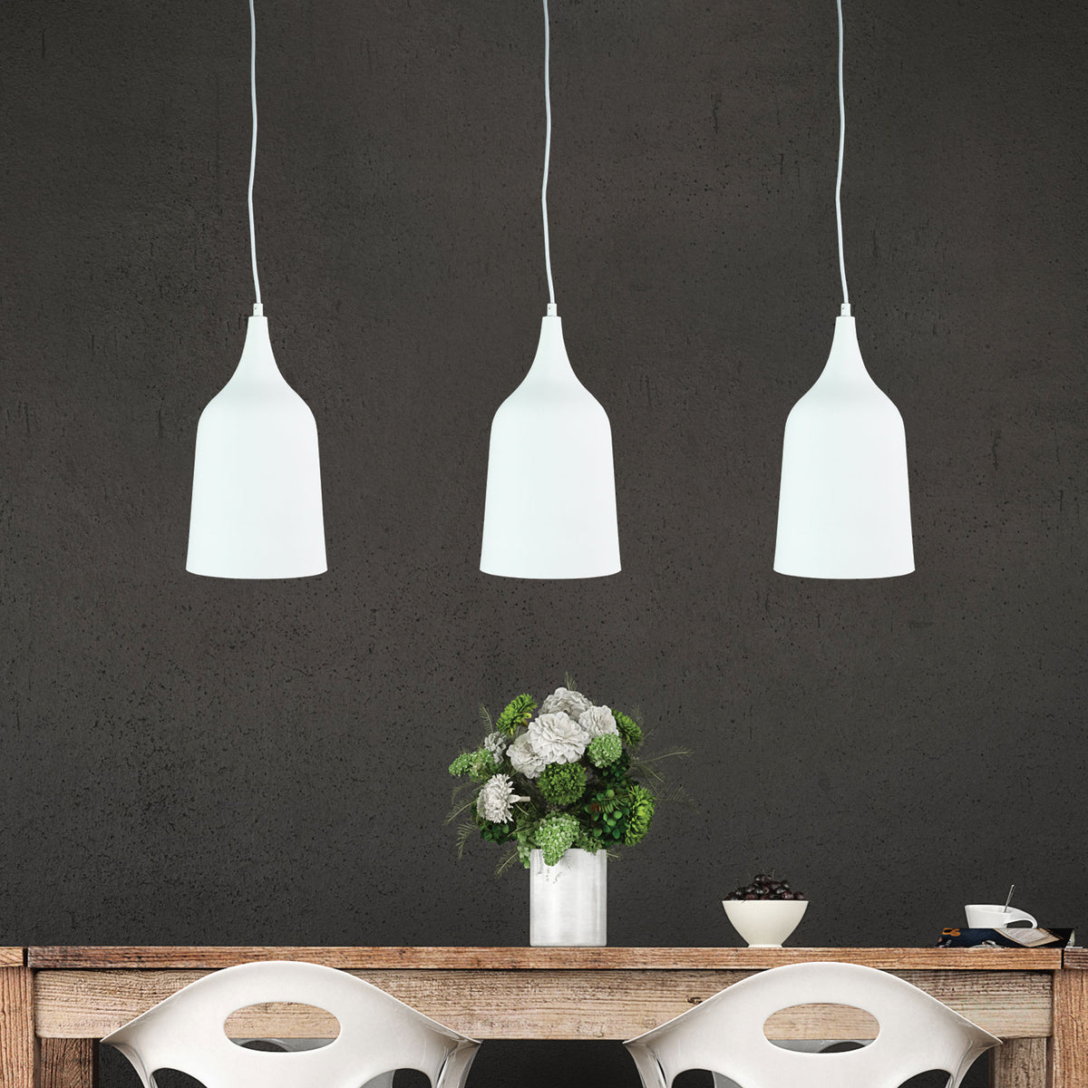 Contemporary Urban Pendant White - Plato