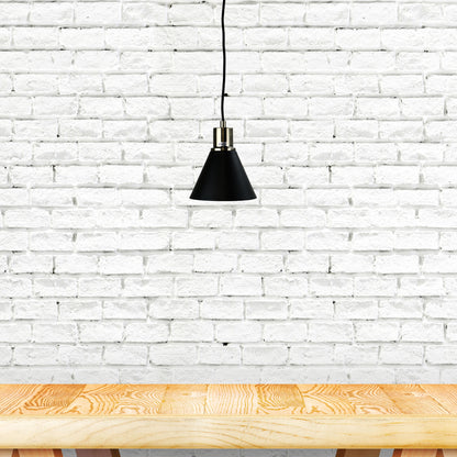 Black and Antique Brass Single Pendant - Como Antique Brass