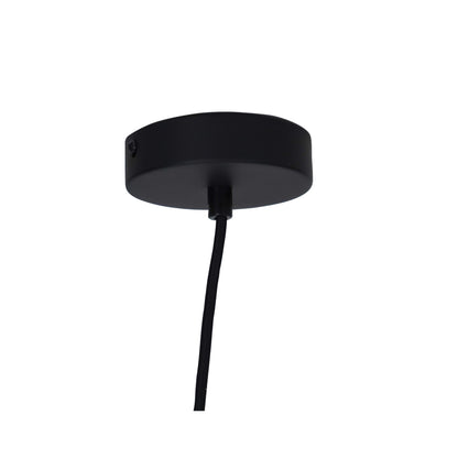 Stylish Conical Black Pendant with Real Wood Accents - Trigo.20