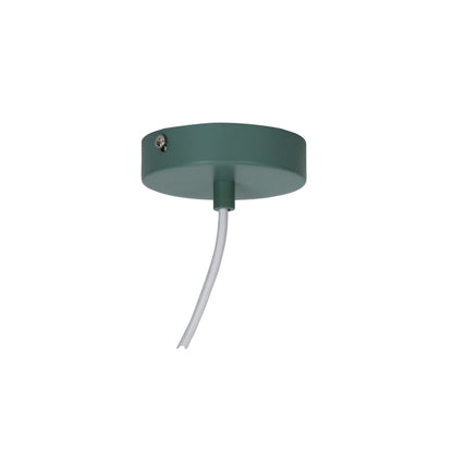Stylish Conical Green Pendant with Real Wood Accents - Trigo.20