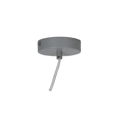 Stylish Conical Grey Pendant with Real Wood Accents - Trigo.20