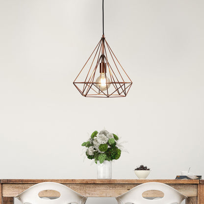 Geometric Urban Style Pendant - Lenox Antique Copper