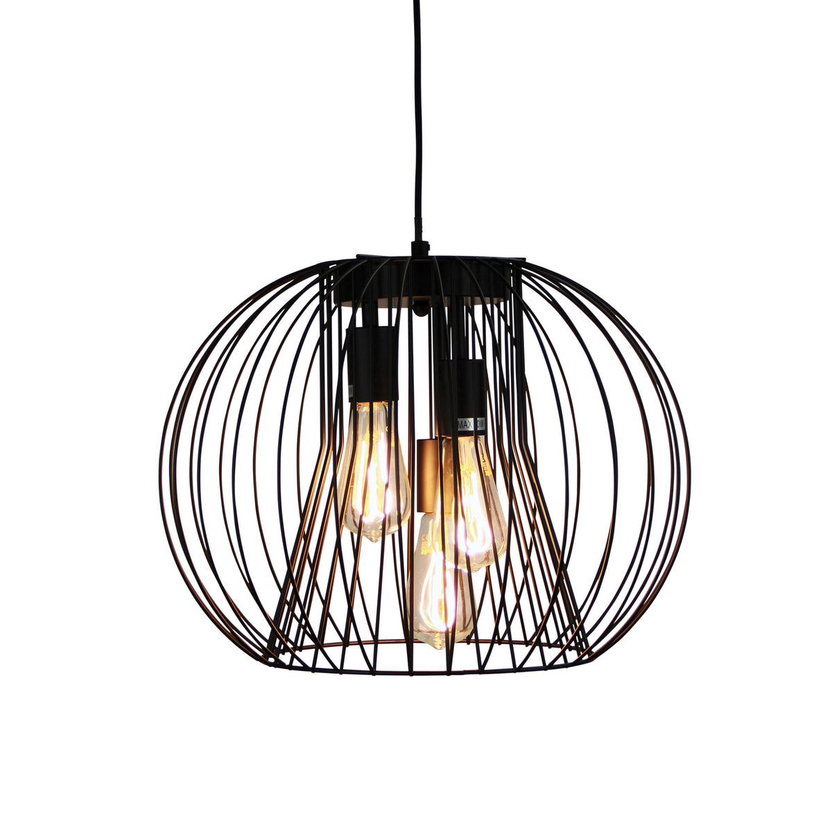 Black Wire 3 Light Pendant - Malo.45