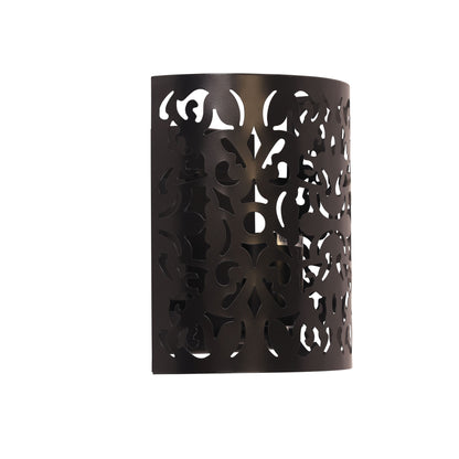 Laser Cut Metal Wall Mounted Light - Vicky Wall Black