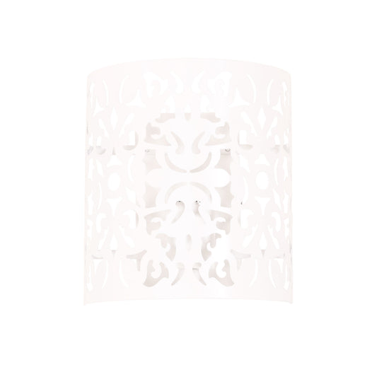 Laser Cut Metal Wall Mounted Light - Vicky Wall White