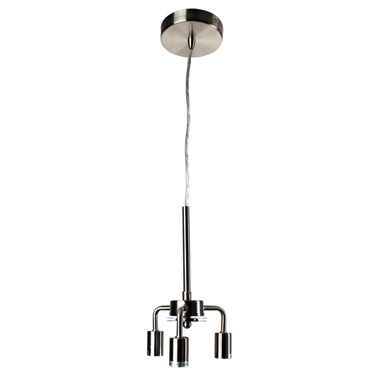 Single Cord Suspension One Shade Three Lights - Suspension 3 Light Brushed Chrome