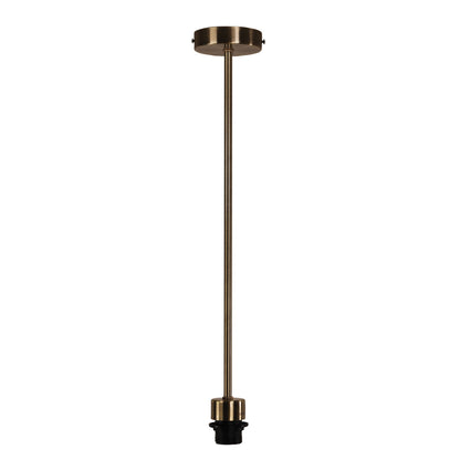 E27 Single Rod Suspension - Parti Rod Ant Brass