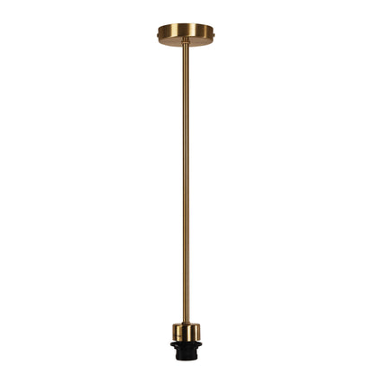 E27 Single Rod Suspension - Parti Rod Satin Brass