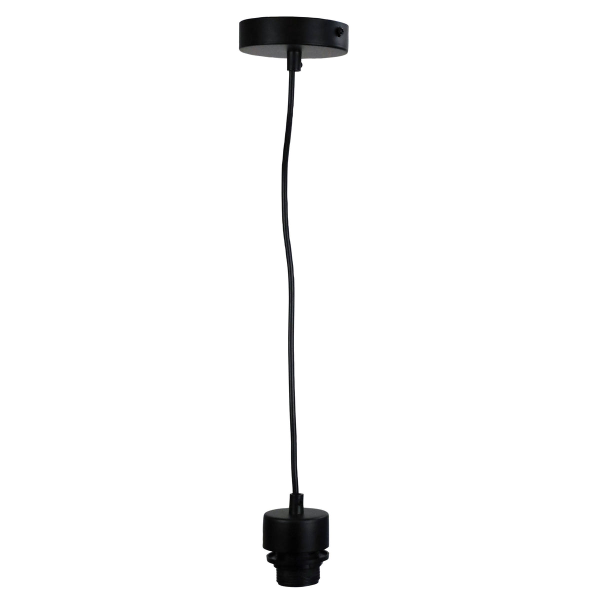 180cm E27 Suspension Kit Black W/black - Parti Cord Black