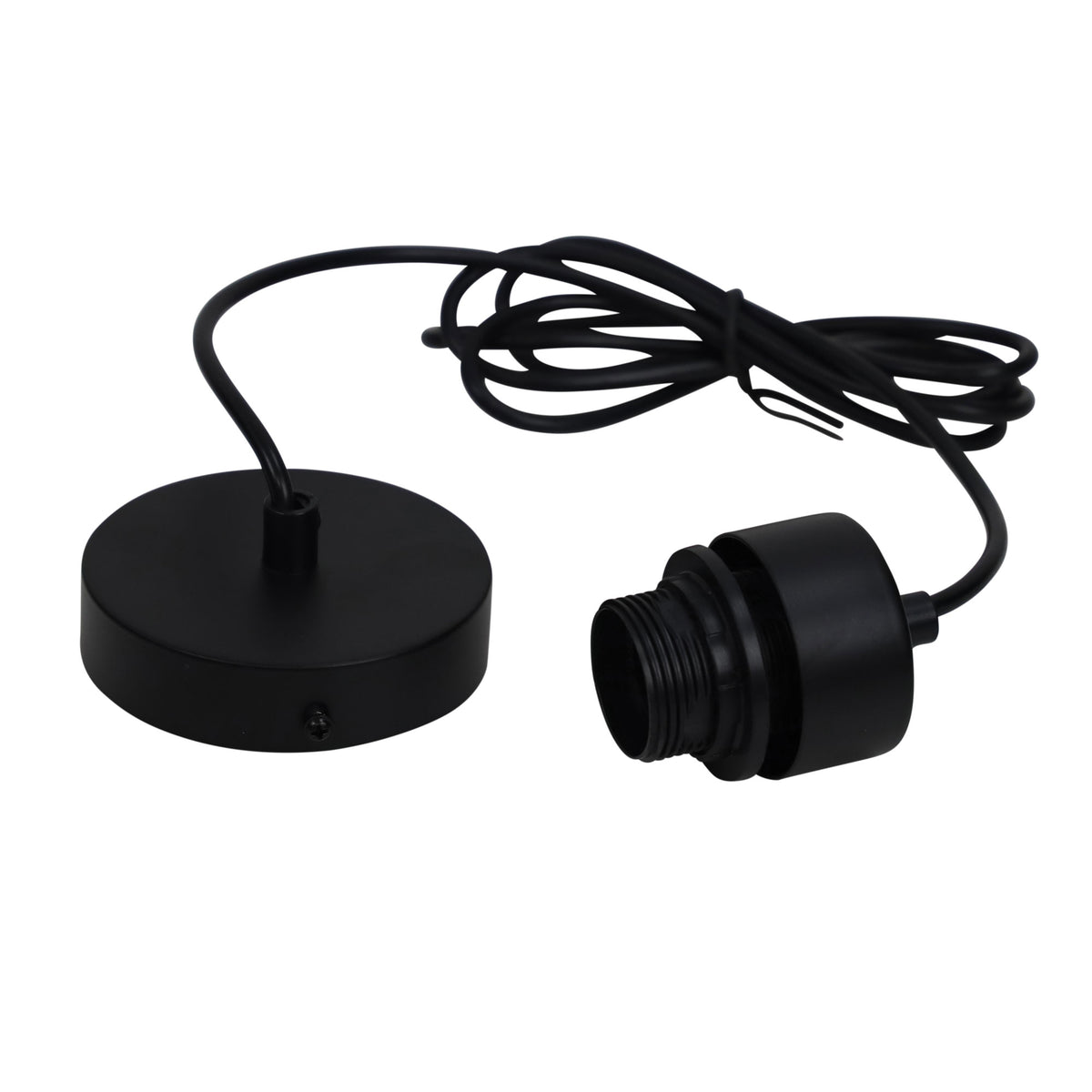 180cm E27 Suspension Kit Black W/black - Parti Cord Black